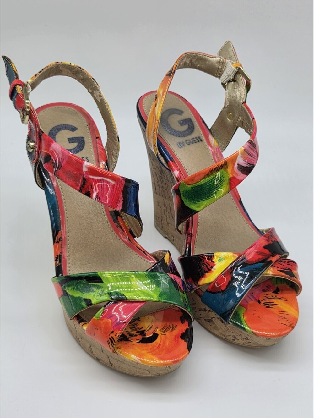 Guess Floral Wedge Heels Size 6